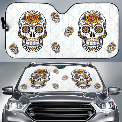 Sugar Skull Car Sun Shade - Carbone's Marketplace