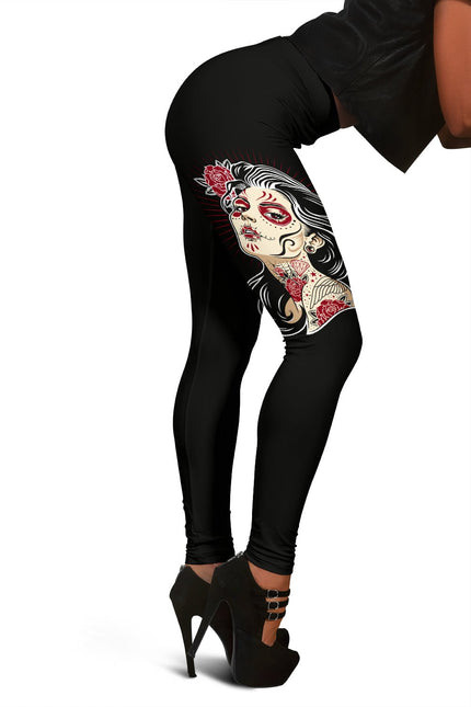 Sugar Skull Fashion Leggings - Carbone's Marketplace