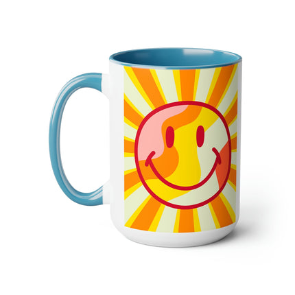 Sunshine Smiley Face Mugs, Sunshine Mug, Smily Face Mug - Carbone's Marketplace