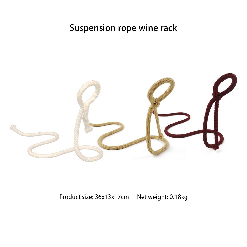 Suspended Rope Wine Bottle Holder - Carbone's Marketplace