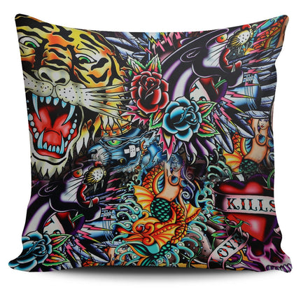 Tattoo Art Pillow Cover - Carbone's Marketplace