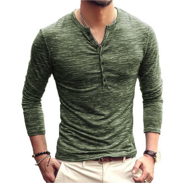 Tee Shirt V - Neck Long Sleeve - Carbone's Marketplace