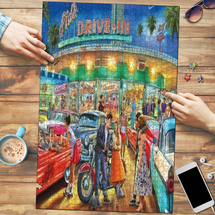 The Drive In Jigsaw Puzzle - Carbone's Marketplace