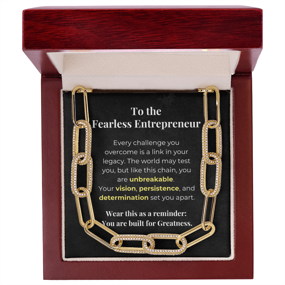 The Fearless Entrepreneur - CZ Paperclip Chain - Carbone's Marketplace