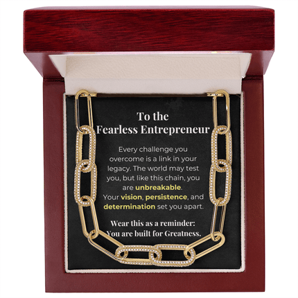 The Fearless Entrepreneur - CZ Paperclip Chain - Carbone's Marketplace