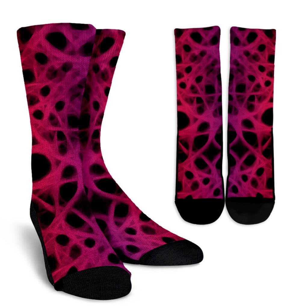 The Neon Dark Web Crew Socks - Carbone's Marketplace