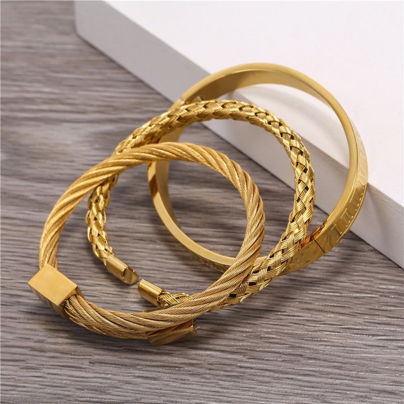 Three stainless steel bracelets - Carbone's Marketplace