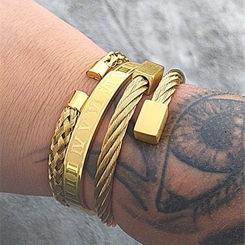 Three stainless steel bracelets - Carbone's Marketplace