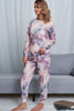 Tie - Dye Crewneck Top and Drawstring Waist Joggers Lounge Set - Carbone's Marketplace