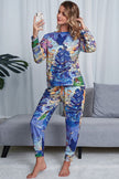 Tie - Dye Crewneck Top and Drawstring Waist Joggers Lounge Set - Carbone's Marketplace