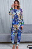 Tie - Dye Crewneck Top and Drawstring Waist Joggers Lounge Set - Carbone's Marketplace