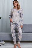 Tie - Dye Crewneck Top and Drawstring Waist Joggers Lounge Set - Carbone's Marketplace