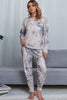 Tie - Dye Crewneck Top and Drawstring Waist Joggers Lounge Set - Carbone's Marketplace