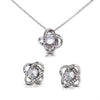 Timeless Elegance: Love Knot Necklace & Earring Set – Exquisite Jewelry for Unforgettable Moments - Carbone's Marketplace