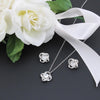 Timeless Elegance: Love Knot Necklace & Earring Set – Exquisite Jewelry for Unforgettable Moments - Carbone's Marketplace