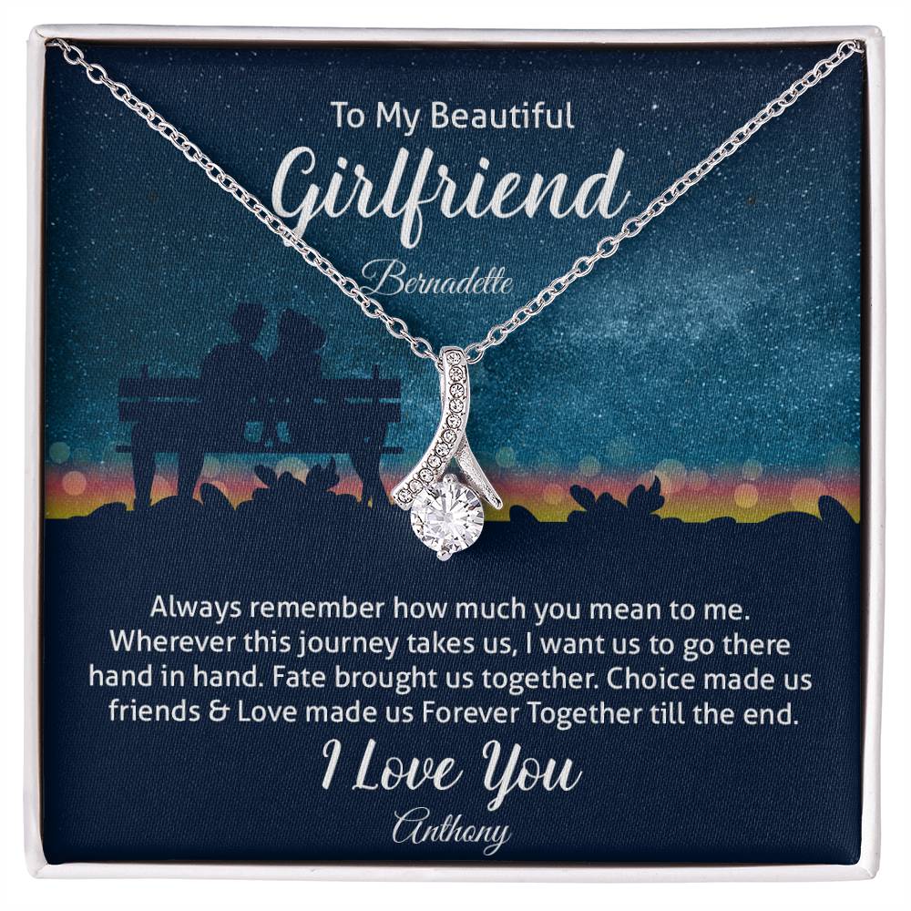 To My Beautiful Girlfriend - Alluring Beauty Necklace - Carbone's Marketplace