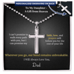 To My Daughter – A Gift from Heaven Cross Necklace from Dad - Carbone's Marketplace