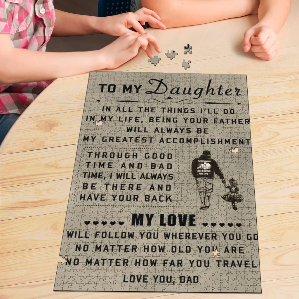 To My Daughter Jigsaw Puzzle - Carbone's Marketplace