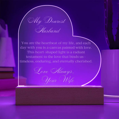 To My Dearest Husband Engraved Acrylic Plaque - Carbone's Marketplace