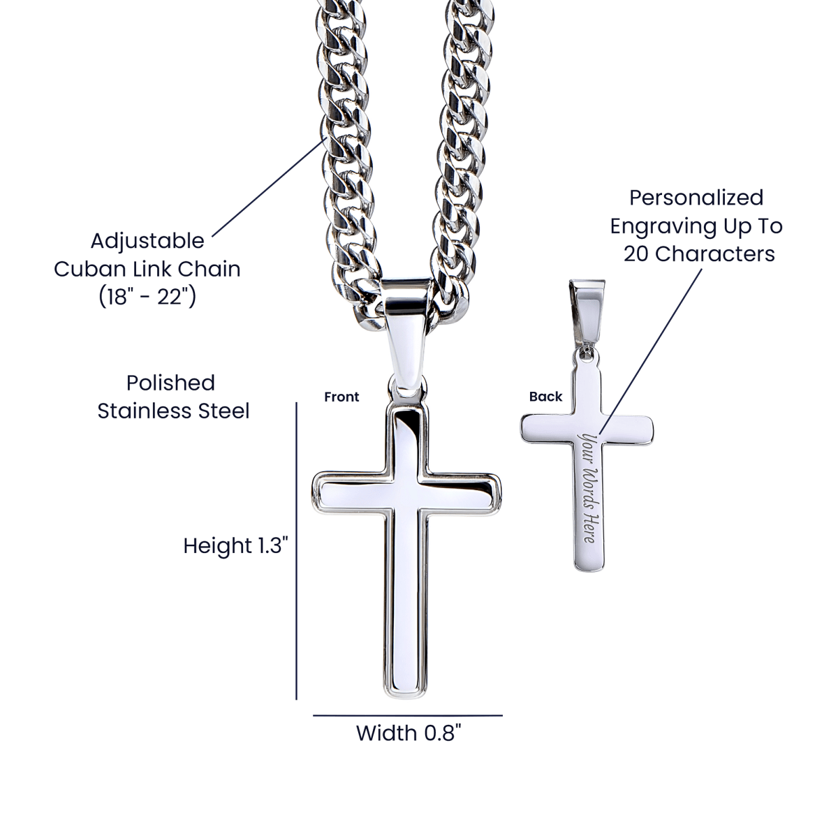 To My Son – A Gift from Heaven Cross Necklace - Carbone's Marketplace