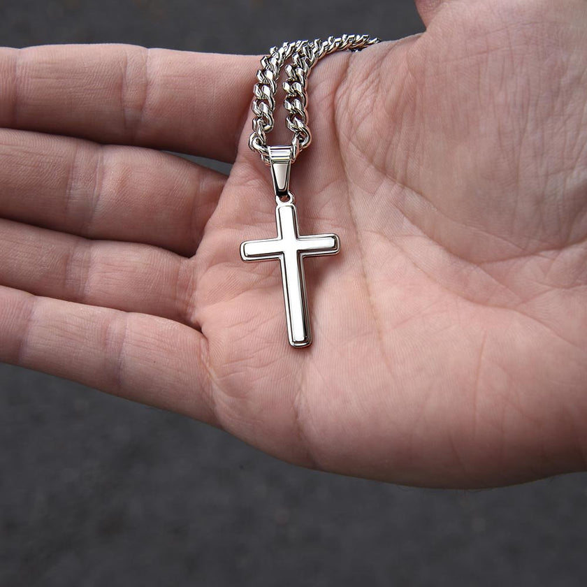 To My Son – A Gift from Heaven Cross Necklace - Carbone's Marketplace