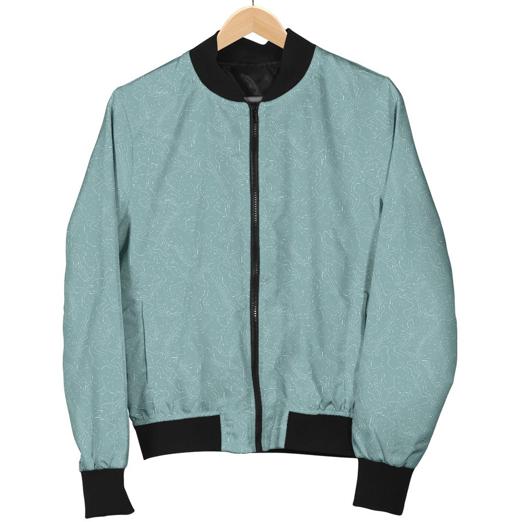 Topographic Men's Bomber Jacket - Carbone's Marketplace