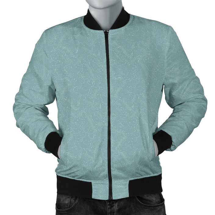 Topographic Men's Bomber Jacket - Carbone's Marketplace