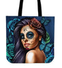 Tote Bag Calavera (Turquoise) - Carbone's Marketplace