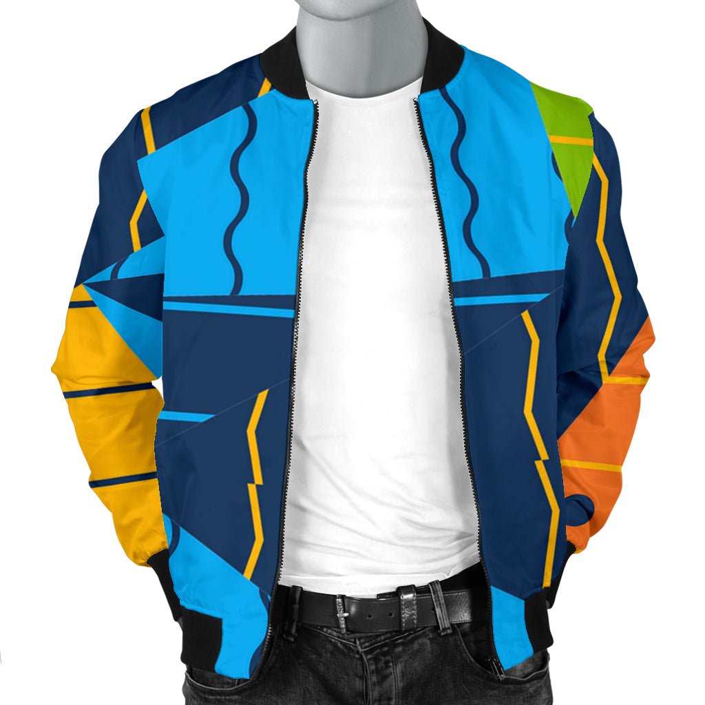 Triangles And Lines Men's Bomber Jacket - Carbone's Marketplace