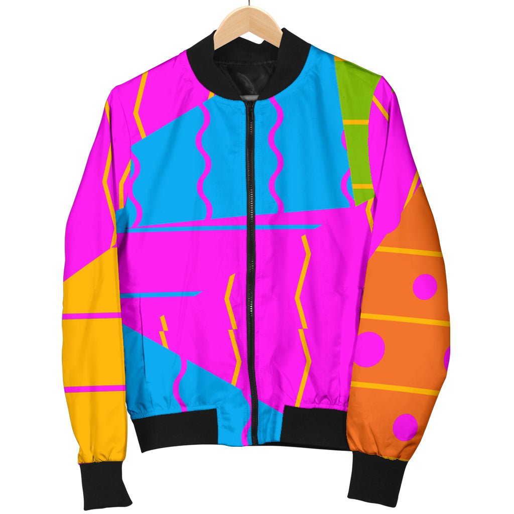 Triangles And Lines Women's Bomber Jacket - Carbone's Marketplace