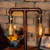 Twilight Steampunk Handmade Vintage Adjustable Pipe Lamp - Carbone's Marketplace