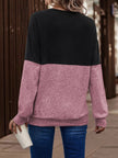 Two - Tone Crisscross Detail Sweatshirt - Carbone's Marketplace