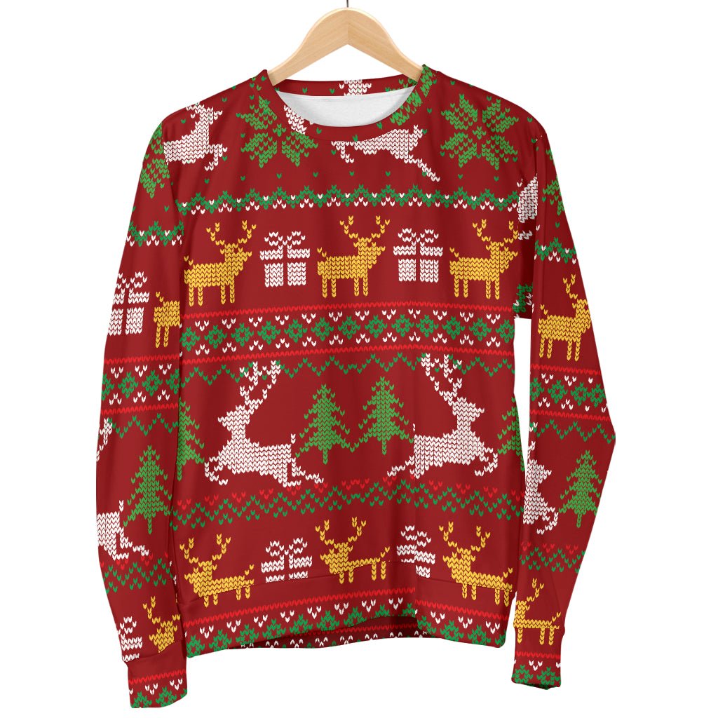 Ugly Christmas Red Yellow Green Men's Sweater - Carbone's Marketplace