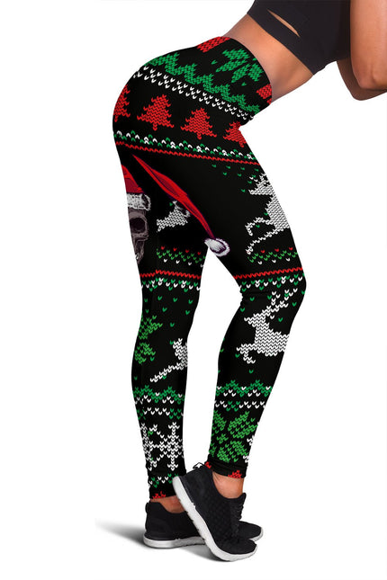 Ugly Christmas Santa Skull Leggings - Carbone's Marketplace