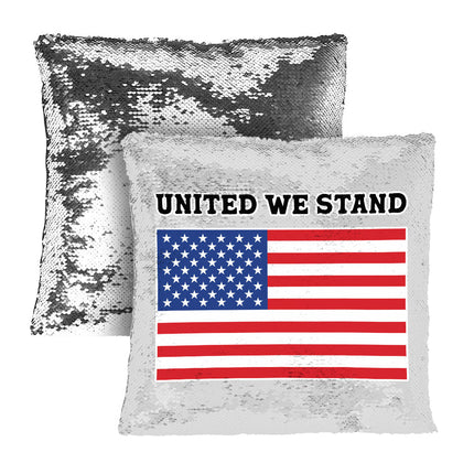 USA Flag Sequin Pillow Case - Patriotic Pillow Case - Trendy Pillowcase - Carbone's Marketplace