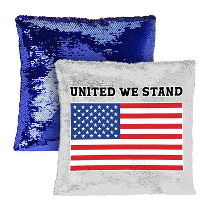 USA Flag Sequin Pillow Case - Patriotic Pillow Case - Trendy Pillowcase - Carbone's Marketplace