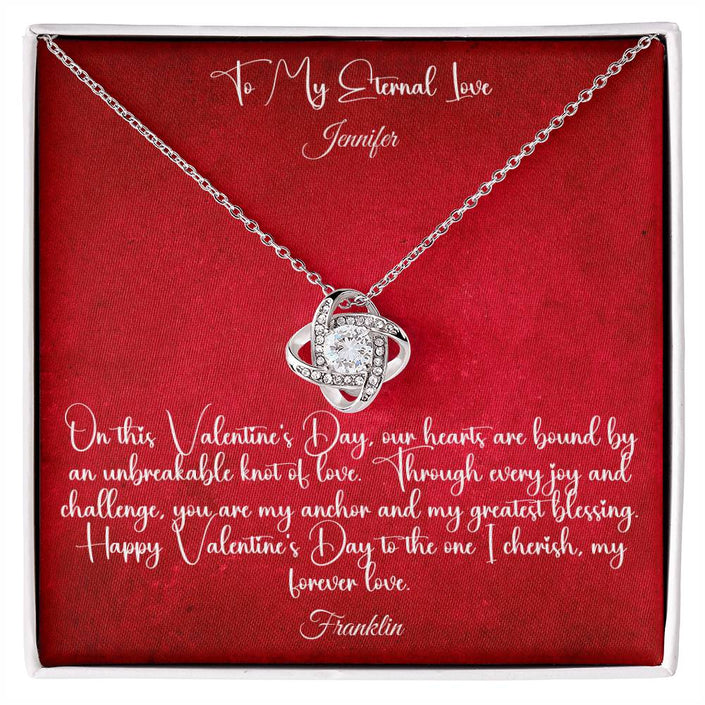 Valentine's Day Elegance: Embrace Eternal Love with Our Stunning Love Knot Necklace - Carbone's Marketplace