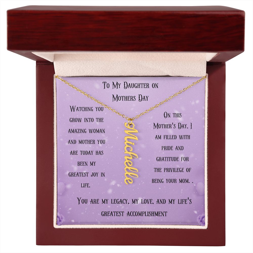 Vertical Name Necklace - Carbone's Marketplace