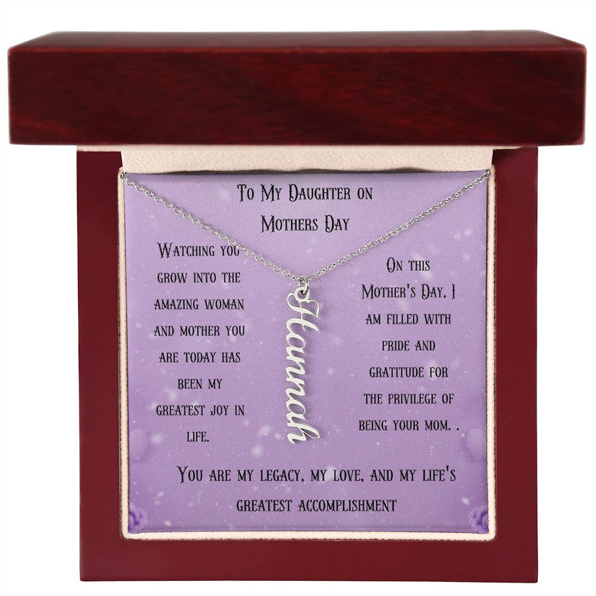 Vertical Name Necklace - Carbone's Marketplace