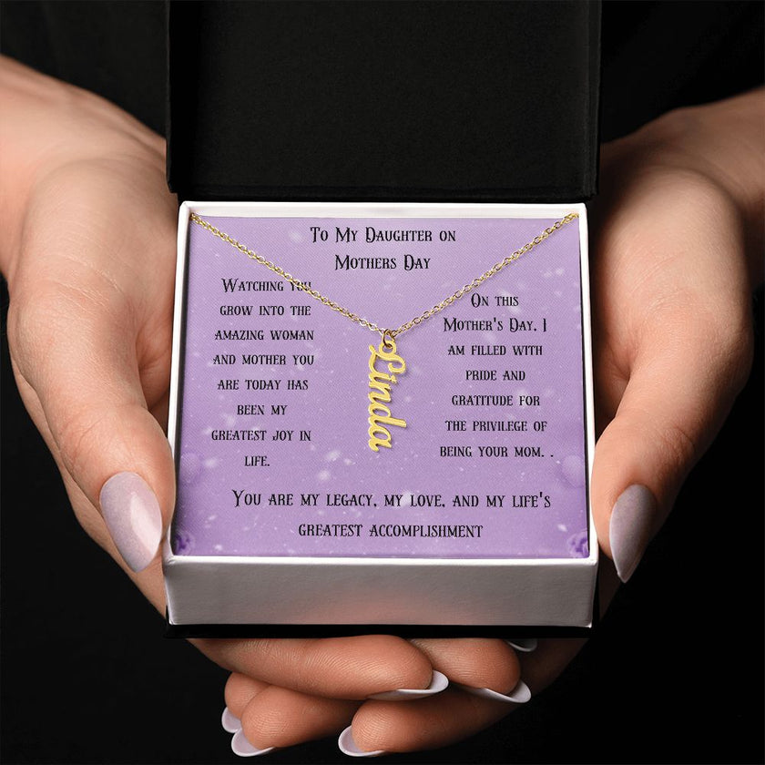 Vertical Name Necklace - Carbone's Marketplace