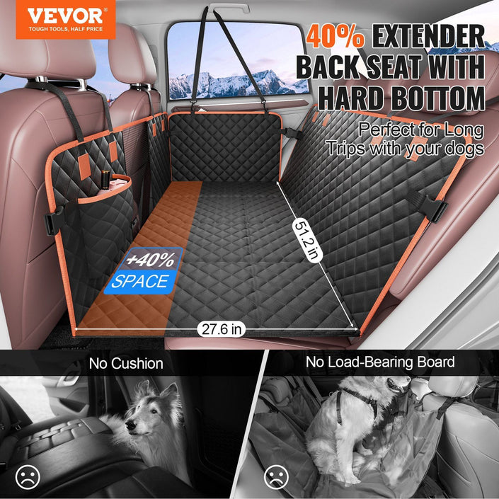 VEVOR 51.2 x 27.6 in Dog Car Seat Cover for Back Seat Waterproof 600D for SUV - Carbone's Marketplace