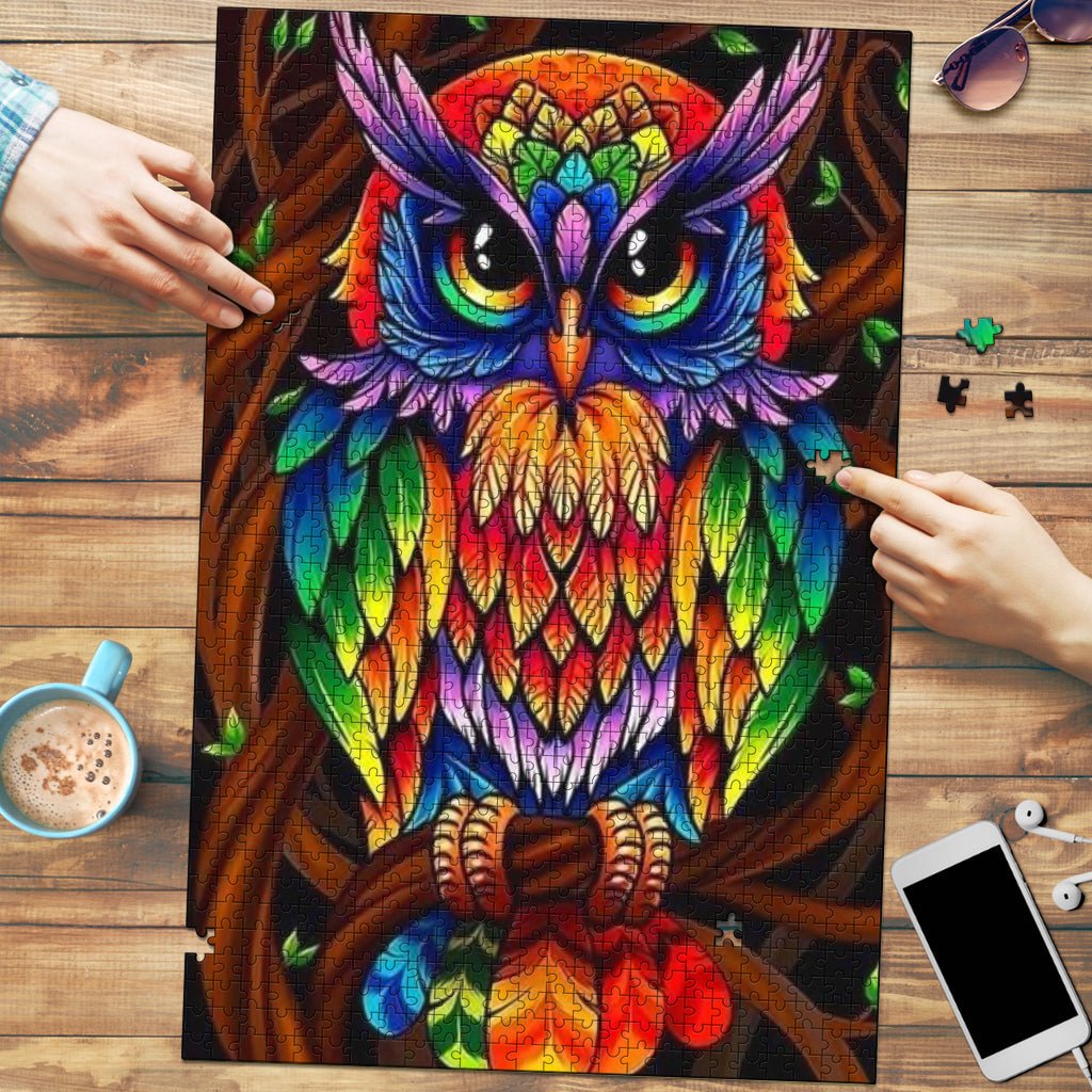 Vibrant Owl Jigsaw Puzzle - Carbone's Marketplace