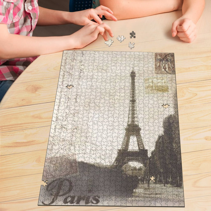 Vintage Eiffel Tower Jigsaw Puzzle - Carbone's Marketplace