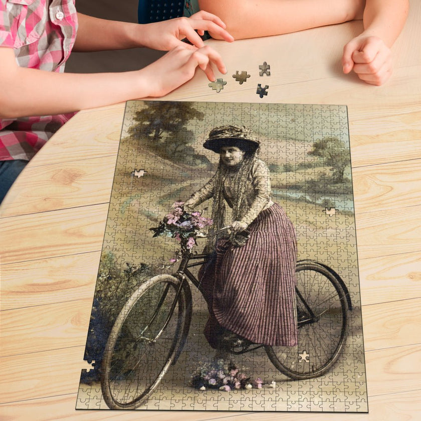 Vintage Lady Rider Jigsaw Puzzle - Carbone's Marketplace