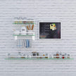 Wall Mounted Floating Glass Shelves 2 Tier with Towel Holder - Carbone's Marketplace