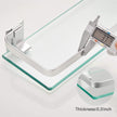 Wall Mounted Floating Glass Shelves 2 Tier with Towel Holder - Carbone's Marketplace