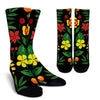 Watercolor Black Floral Socks - Carbone's Marketplace