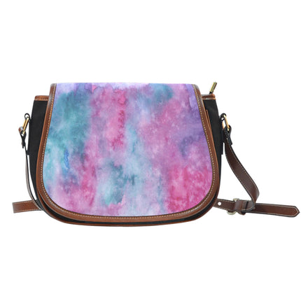 Watercolor Pink Canvas Saddle Bag - Carbone's Marketplace