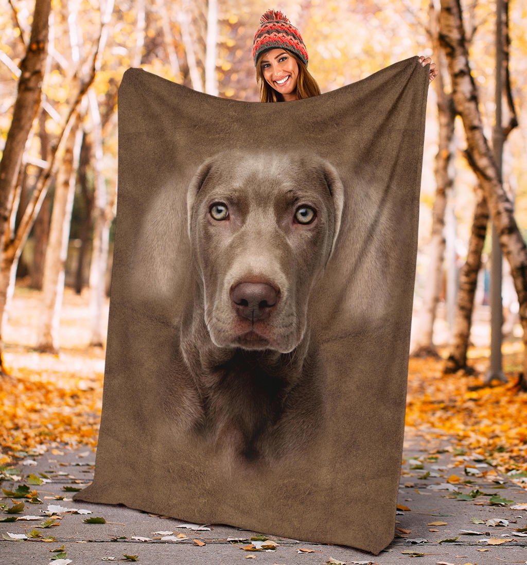 Weimaraner Face Hair Blanket - Carbone's Marketplace