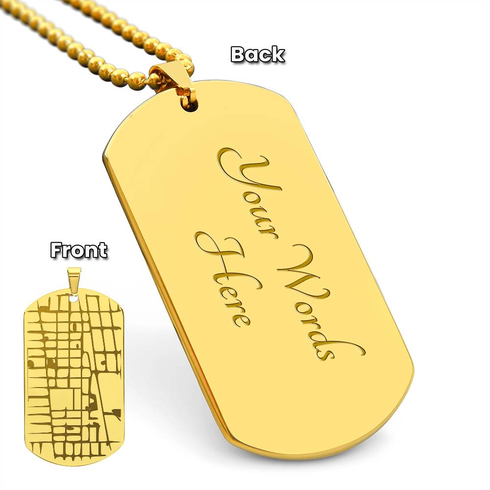 Where It All Began – Personalized Map Dog Tag Necklace - Carbone's Marketplace